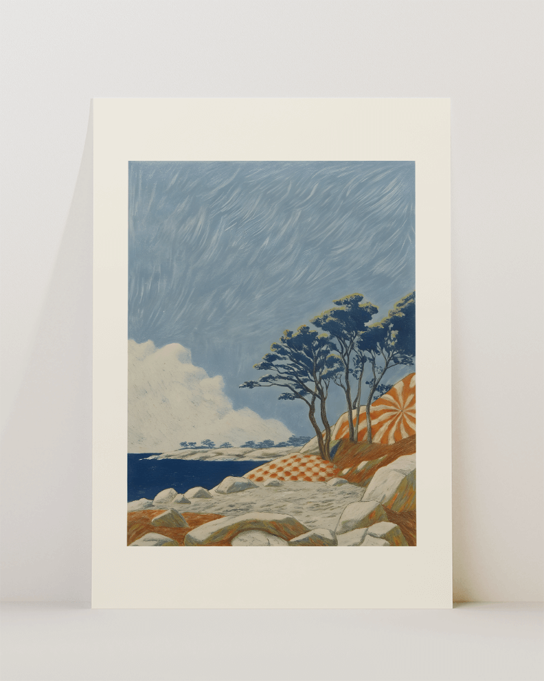 By the Sea – Illustratieve Kunstprint