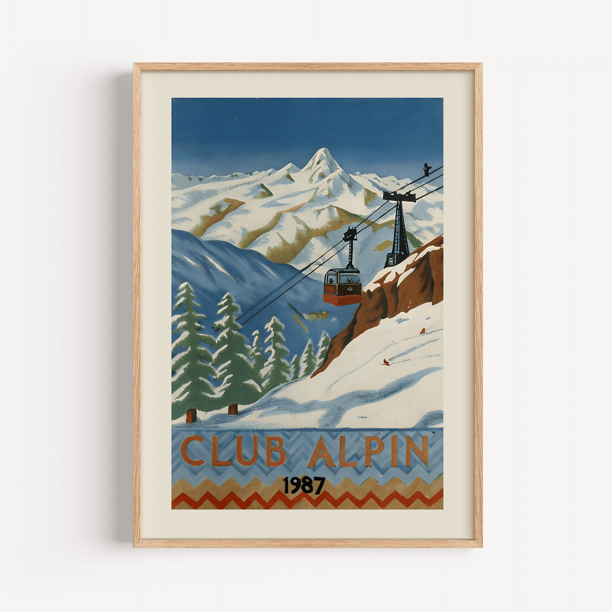 'Club Alpin 1987' Vintage Style Print