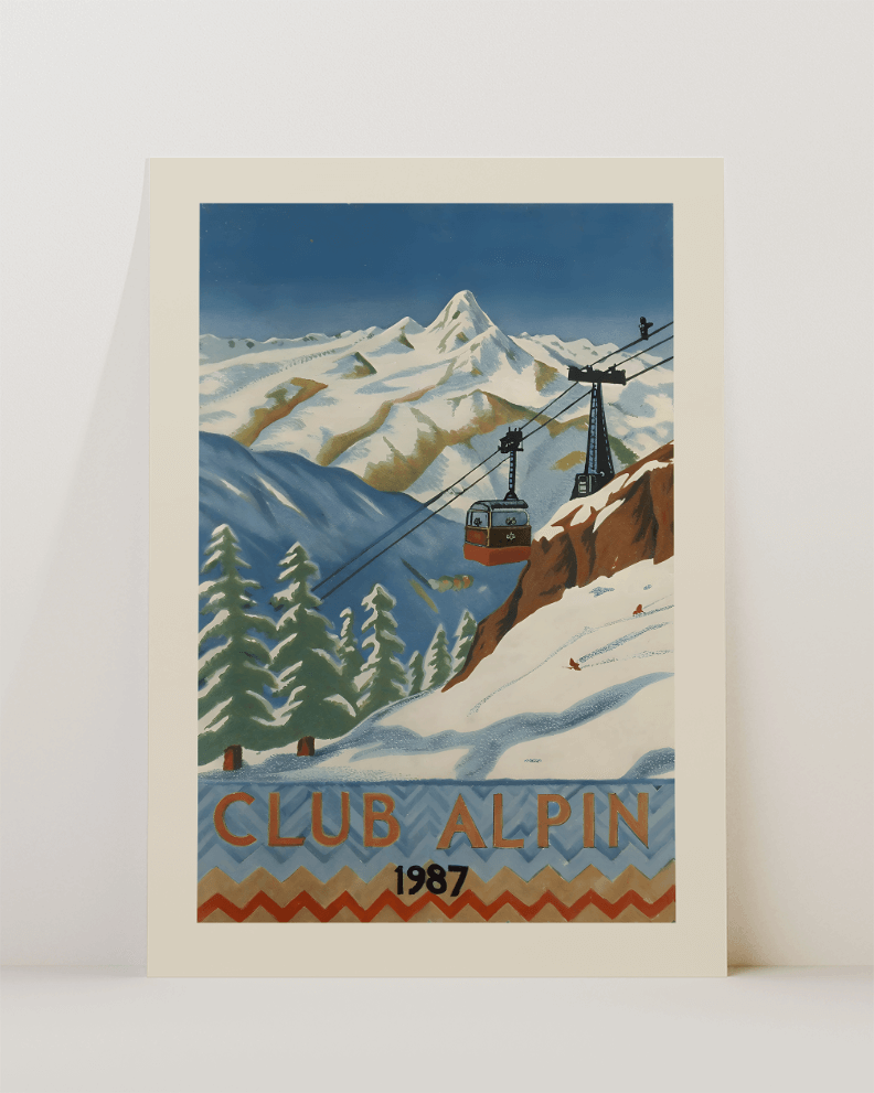 'Club Alpin 1987' Vintage Style Print