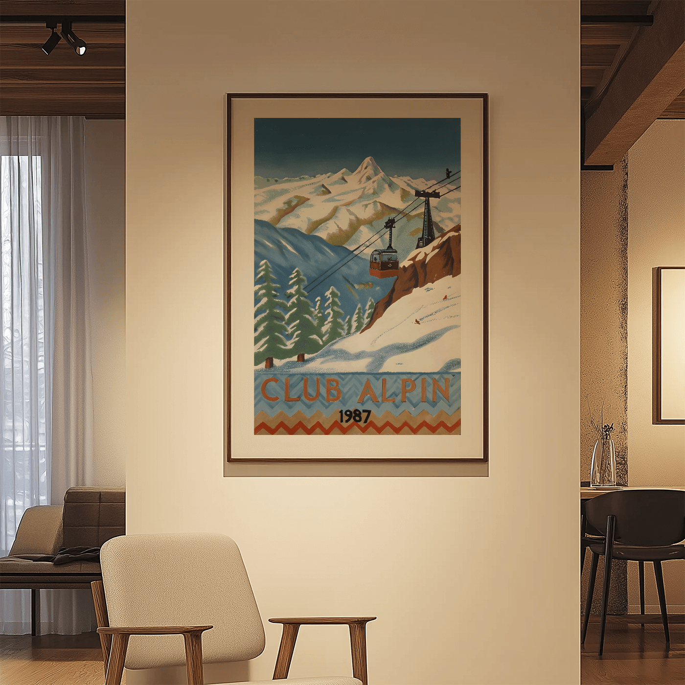 'Club Alpin 1987' Vintage Style Print