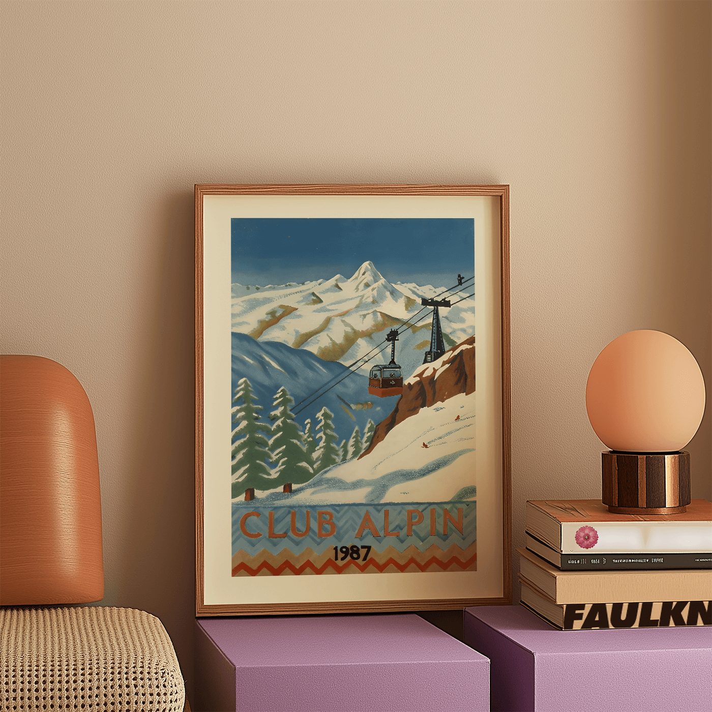 'Club Alpin 1987' Vintage Style Print