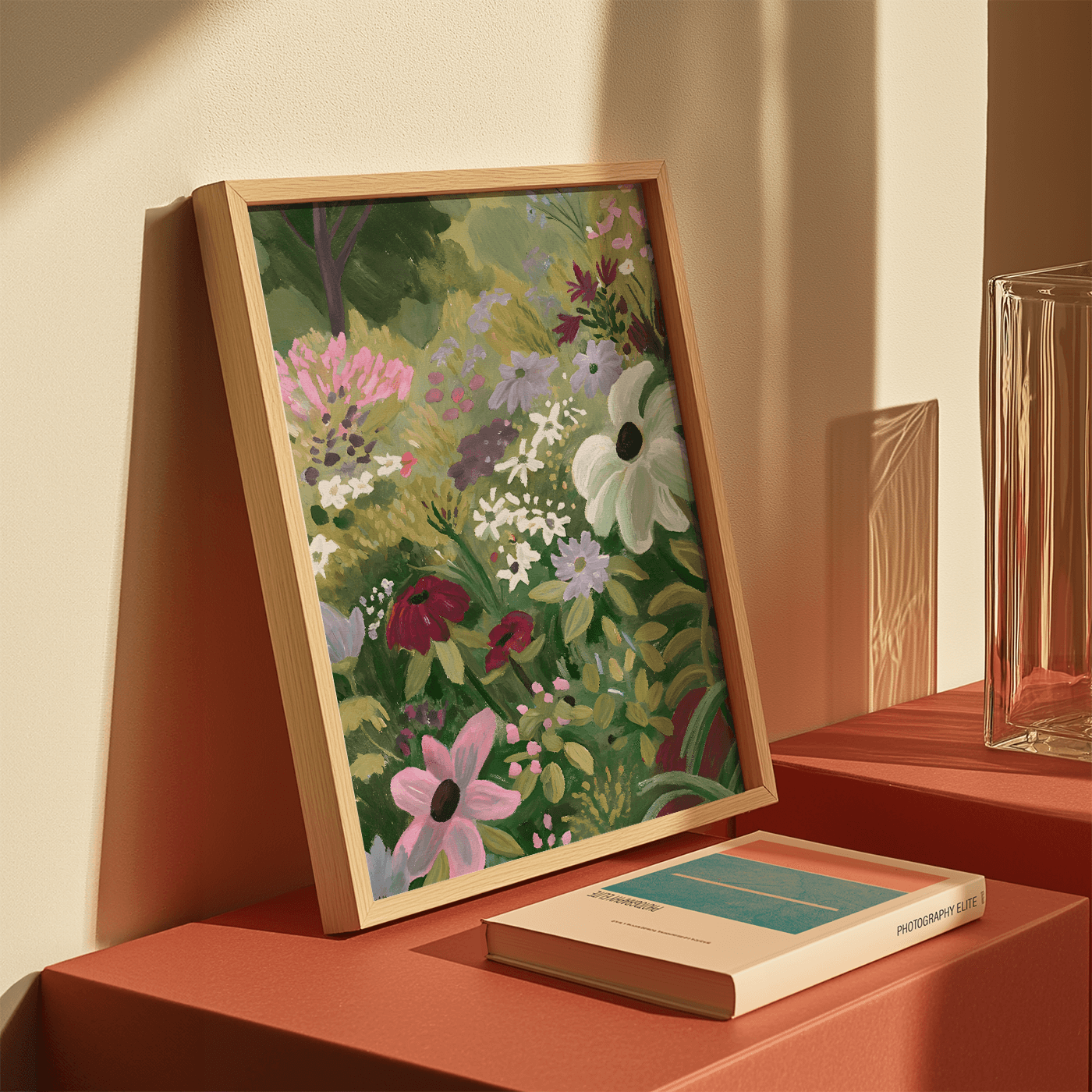 'Jardin de fleurs sauvages' Geschilderde Kunstprint